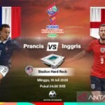 Susunan pemain Prancis vs Inggris: Mbappe starter, Bellingham cadangan